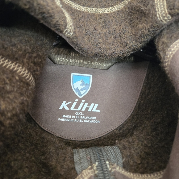 Kuhl Alfpaca Fleece Hoodie Zip Up Jacket XXL Plus Size Brown Gorpcore Outdoor - Picture 5 of 7